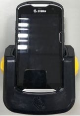 Zebra vehicle charging station, locking lever