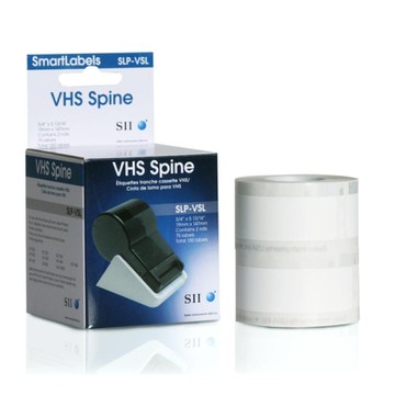Seiko SLP-VSL, Video Tape Label, White, 19mm x 147mm, 150 Labels