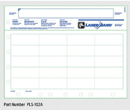 Zebra LaserBand Original Wristbands Adult, 8.5 x 11 in, 20 Labels, Non-Perforated, Matte, White