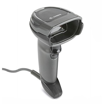 Scanner de code-barres Zebra DS8108-DL 2D Imager de zone, présentation manuelle, filaire, longue portée, noir, avec support