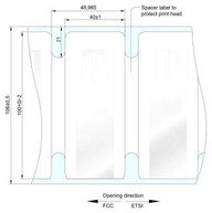 Zebra Silverline Classic II RFID Label, 100x40mm image