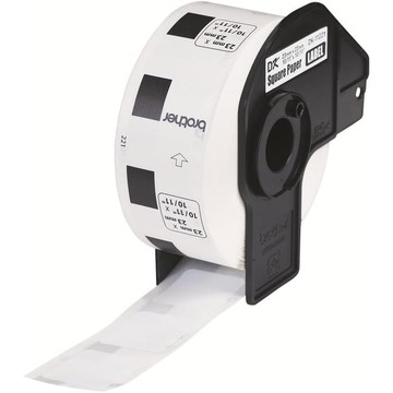 DK11221: Brother DK-11221 Label Roll, Square Labels, Black on White, 1000 Labels, 23mm (W) x 23mm (L).