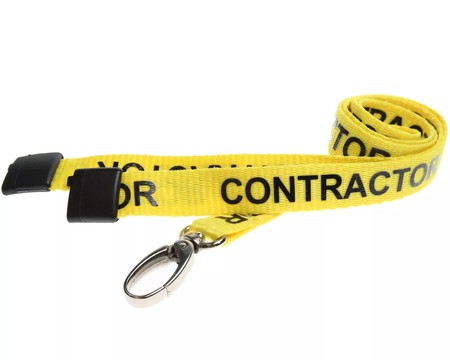 LC SecureLink L-B-CONL Cinta para contratistas Amarilla, clip de langosta, Metal, Tela, 100pcs
