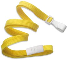 Lanyard flach 10 mm Kunststoffhaken Break-Away / gelb image