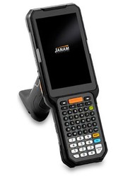 Rugged handheld: Android 11, GSM/LTE, WLAN 802.11a/b/g/n/ac/d/h/i/k/r/v, GPS, Bluetooth v5, 4GB/64GB, Near/far 2D imager, NFC, 13MP top-facing camera, 52-Key alpha-numeric keypad, 5,700mAh battery, screen protector, handstrap, stylus, AC adapter, USB-C cable, no trigger handle image