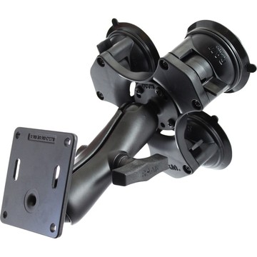 RAM Twist-Lock Triple Suction Cup Mount with 75x75mm VESA Plate