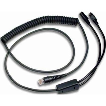 Cable: RS232, black, TX Data on Pin 2 Connector: D 9 PIN F and Mini Din 4 PIN F, 5.0m (16.3´), coiled, external power