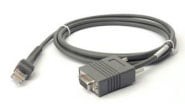 Connection cable, RS-232, 2.1 m, straight, power supply connector, TxD on PIN 2, TTL protection, cable code: R01, order separately: power supply