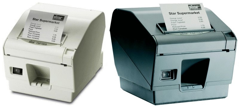 Star Micronics TSP743II Thermal Receipt Printer Ethernet, Auto Cutter, Grey, 250mm/sec, 203x203 dpi