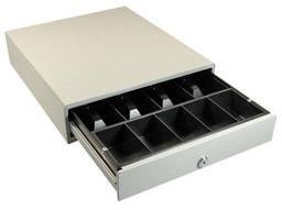 Vasario 14 Inch Cash Drawer (Painted Front with No Media Slots, SerialPROII Interface, 14 Inch x 16 Inch) - Color: Beige