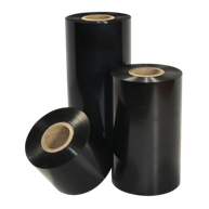 Honeywell TMX 1305 thermal transfer ribbon, Wax, 77 mm roll width, 25.4 mm core, 153 m length, 10 rolls/box, outside ink, flat-head printhead image