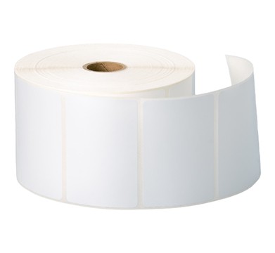 BROTHER MOBILE, 3"X2" TT SYN (POLYESTER) GLOSSY LABEL (USE WAX/RESIN OR RESIN RIBBON), 5"OD/1"CORE, 1,440 LABELS/ROLL, 4 ROLLS/CASE