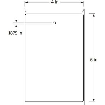 LABEL, 4 X 6 DURATRAN II, 875/ ROLL, 4 ROLLS/CARTON