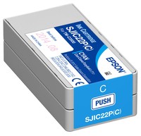 EPSON, TM-C3500, CONSUMABLES, SJIC22P (C), CYAN INK CARTRIDGE FOR COLORWORKS TM-C3500, RESTRICTED TO COLORWORKS PARTNERS ONLY image