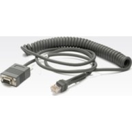 Connection cable, RS-232, 2.7 m, coiled, power supply connector, TxD on PIN 2, cable code: R02, order separately: power supply image