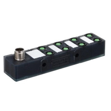Breakout Box NPN 12-Pin M12 con 4x M8 3-Pin Inputs y Outputs