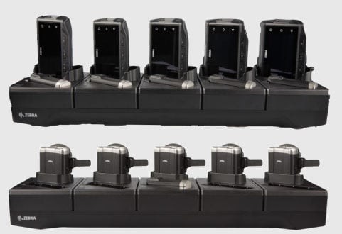 Zebra charging station, 5 slots