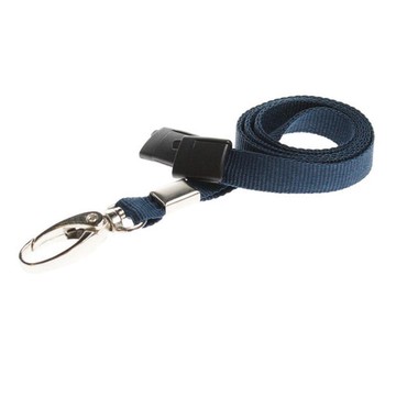 Dark Blue Lanyards with Metal Lobster Clip (Pack of 100)
