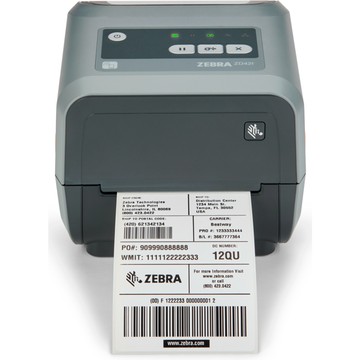 Zebra ZD421 Etikettendrucker, Thermotransfer, 203 x 203 DPI, 152 mm/sec, Kabelgebunden & Drahtlos, Bluetooth 5.0, Grau/Weiß
