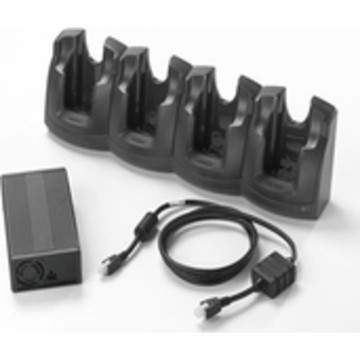 Zebra charging station, 4 slots, incl.: power supply, order separately: power cord, fits for: MC55, MC55X, MC67