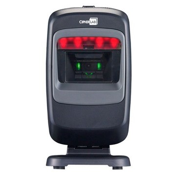 CIPHERLAB, 2200 PRESENTATION SCANNER, OMNIDIRECTIONAL, 1D/2D, BLACK, W/RS232 CABLE, LOCKING MOUNT