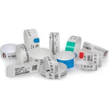 Pulseras Zebra LaserBand Original para Adultos, 20 Etiquetas, 1000 Hojas, 8.5 x 11 in, Cierre Adhesivo, Autolaminadas, No Perforadas