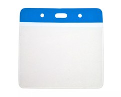 Blue Top Vinyl Visitor Pass Holders 103x80mm - Landscape (Pack of 100) image