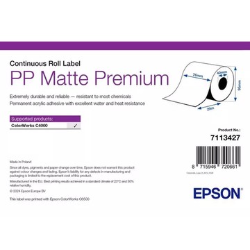 Epson ColorWorks Pro C4000 Color Label Printer 4.25", 1200 x 1200 dpi, 4 in/s, UltraChrome DL pigment ink