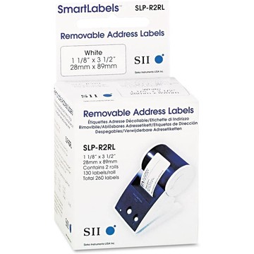 Seiko SLP-R2RL, Address Label, White, 28mm x 89mm, 260 Labels