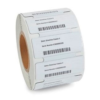 Zebra Silverline Classic II RFID Label, Polyester with Foam, 100x40mm