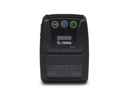 Zebra ZQ210 Mobiler Thermodrucker Linerless, 203 dpi, 58 mm, Bluetooth, USB, Schwarz