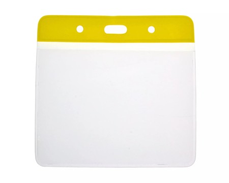 LC QuickView Portacarnés Amarillos, Vinilo, 102x83mm, Horizontal, Paquete de 100