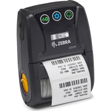 Impresora Térmica Móvil Zebra ZQ210 de 2.25 pulgadas, Bluetooth, Sin Forro, 203 dpi, 2.5 in/s, 1500 mAh