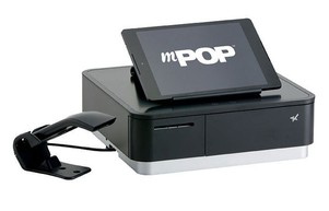 STAR MICRONICS, MPOP, POP10 CI-FB2 BLK US, WITH SCANNER, BLACK, INTEGRATED PRINTER & CASH DRAWER, USB-C, LIGHTNING, UNIVERSAL TABLET STAND, INT PS image