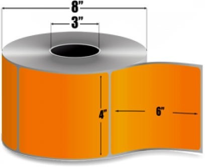 Label, Paper, 4 x 6in, Thermal Transfer, Z-Perform 2000T, 3 in core, 4 Rolls/Carton