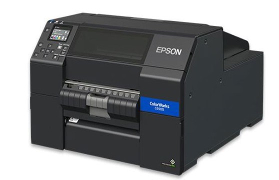 Epson ColorWorks CW-C6500A Color Inkjet Label Printer Auto Cutter, Peel-and-Present, 1200dpi, 5in/s, Ethernet, USB, Serial