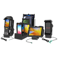 RAM Mounts Powered Dock (Key-Locking) for Zebra EM45 - with or without Rugged Boot - 2-Hole AMPS Pattern USB-C Power Supply image