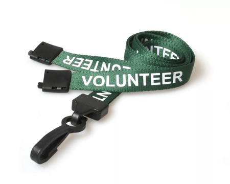 LC VolunteerLink Cintas Verde, Clip J de Plástico, 100 pcs