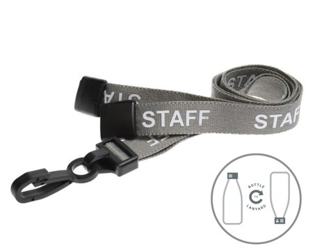 LC GreyJ Clip Cintas para Identificación Grises, Clip J de Plástico, Paquete de 100