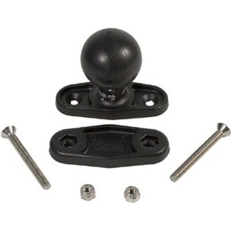 BALL D-SIZE 2.25, FLAT 2.5 CLAMP BASE