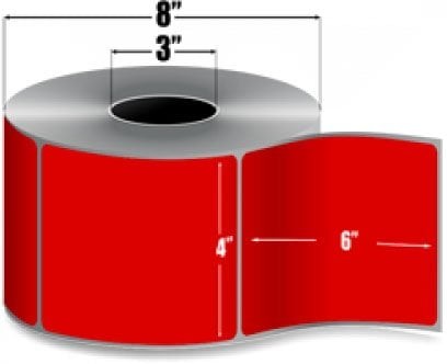 Label, Paper, 4 x 6in, Thermal Transfer, Z-Perform 2000T, 3 in core, 4 Rolls/Carton