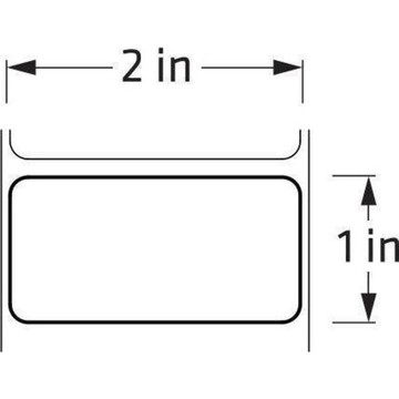 LABEL,2 X 1,TT,1.5''ID,5''OD,8 ROLLS/CASE