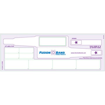 Pulsera Zebra Z-Band Fusion Blanca, 9.25", 2.75 x 0.875, Térmica Directa, 200/rollo, 5 rollos/caja
