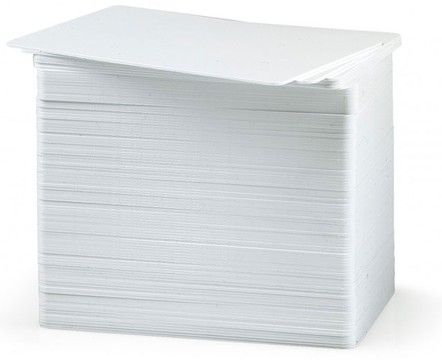 Zebra PVC Card, White, 50 mil, 250 units
