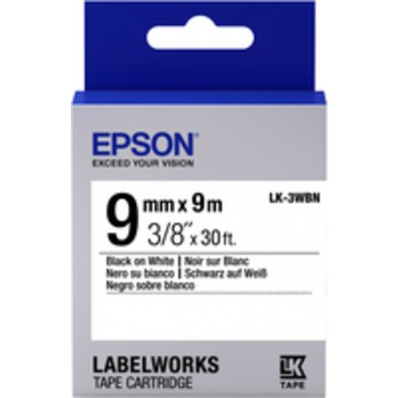 TAPE - LK3WBN STD BLK/WHT 9/9: Label Cartridge Standard LK-3WBN Sta...