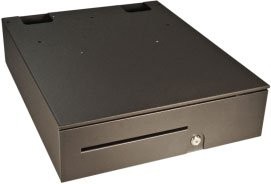 Series 100 Cash Drawer (Adjustable Media Slot, 320 MultiPRO Interface and 16 Inch x 19.5 Inch) - Color: Black image