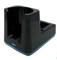 HT730 Single Slot Charging Cradle including power adapter  (1010-900043G) for charging the device and one spare battery. **Not included but optional accessory: 3 Pins Power Cord EU (SKU: 1550-602333G) or UK (SKU: 1550-602689G)** image