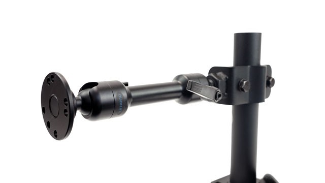 ZIRKONA 3/4IN TO 1-7/8IN POLE  CPNT WITH 6IN MED DOG-BONE+AMPS PLATE