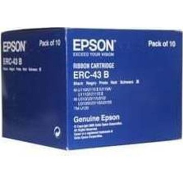 EPSON, ERC-43B, CONSUMABLES, BLACK INK RIBBON, FOR USE IN TM-H6000IV ENDORESEMENT, CASE IS 10 RIBBONS, SOLD AS A CASE ONLY