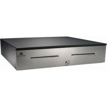 APG, SERIES 4000, CASH DRAWER, USBPRO, BLACK, STAINLESS STEEL FRONT, 2 MEDIA SLOTS, 18X21, COIN ROLL, CABLE INCLUDED